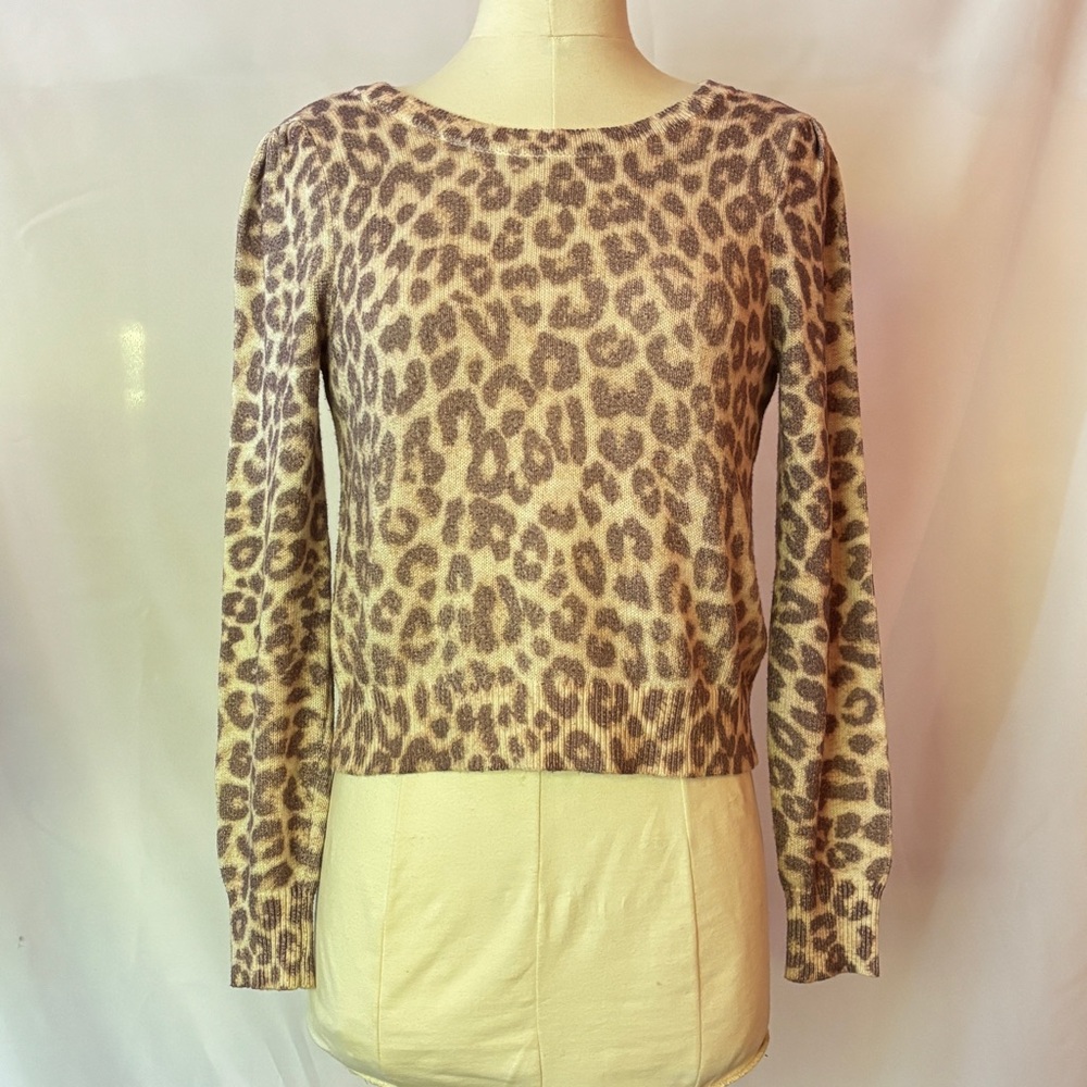 LoveShackFancy Leopard Print Sweater